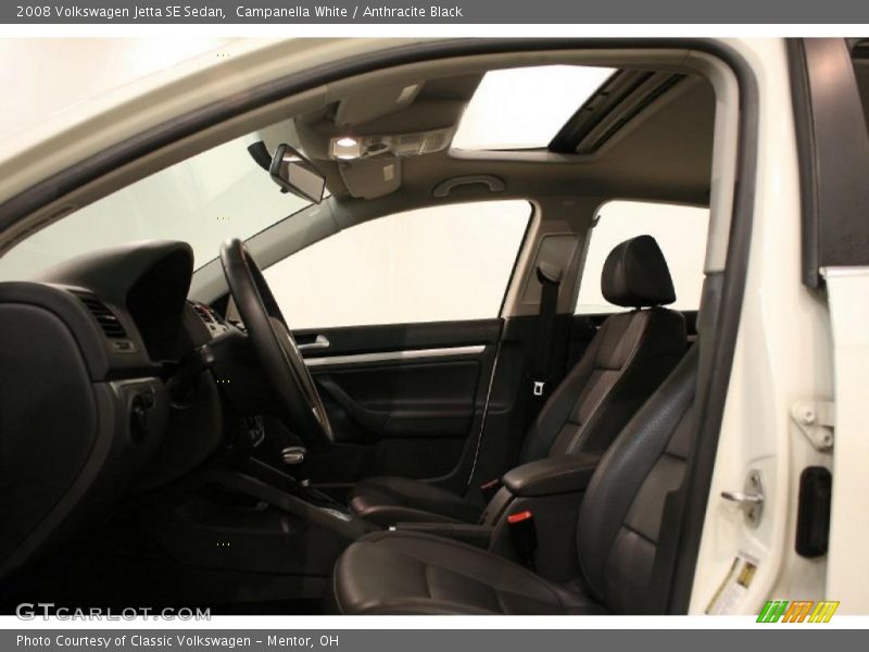 Campanella White / Anthracite Black 2008 Volkswagen Jetta SE Sedan