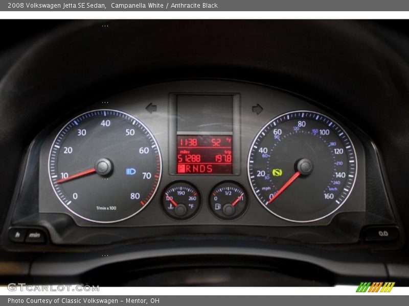 Campanella White / Anthracite Black 2008 Volkswagen Jetta SE Sedan