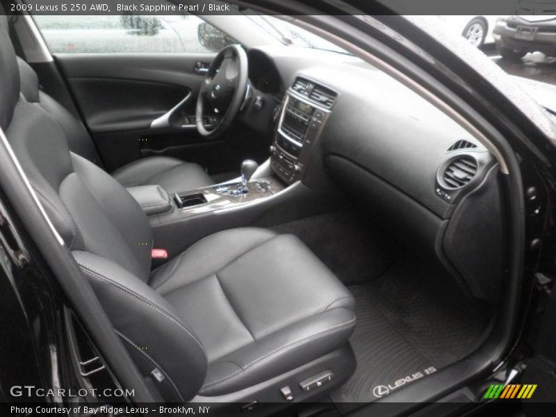 Black Sapphire Pearl / Black 2009 Lexus IS 250 AWD