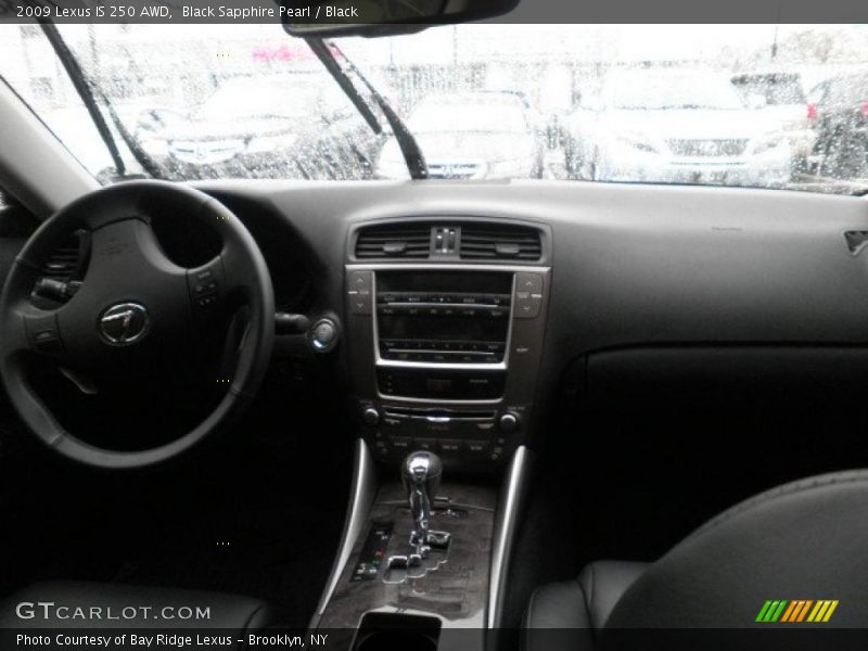 Black Sapphire Pearl / Black 2009 Lexus IS 250 AWD