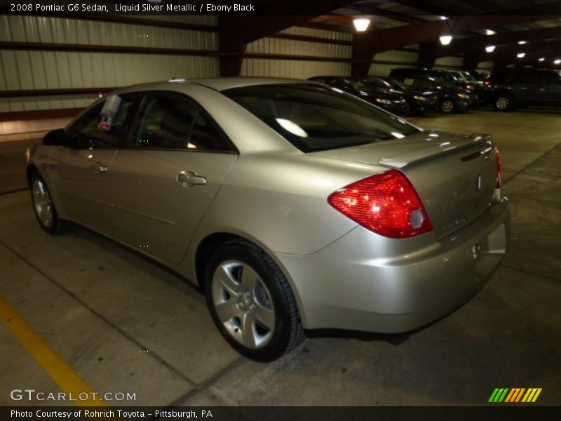 Liquid Silver Metallic / Ebony Black 2008 Pontiac G6 Sedan