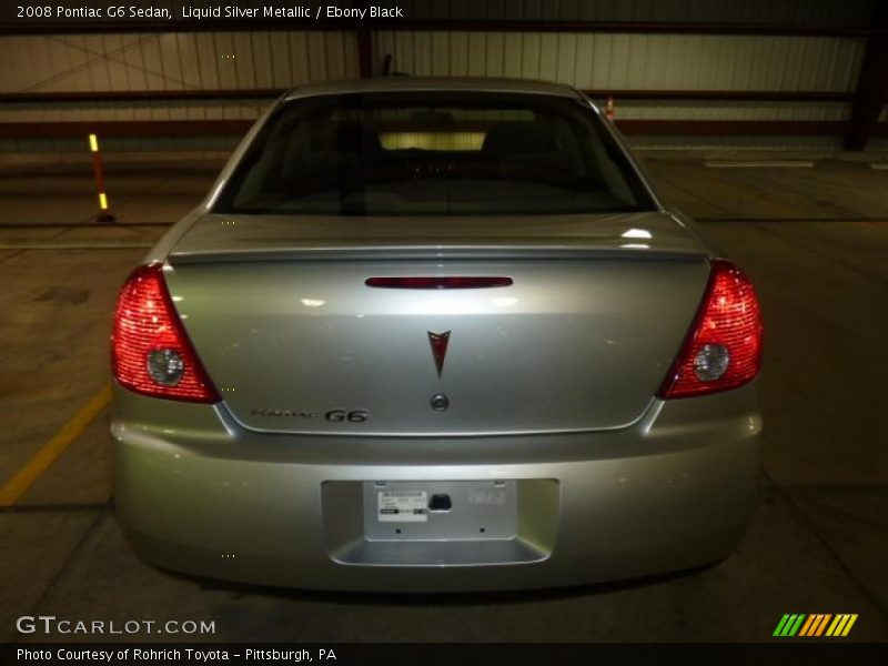 Liquid Silver Metallic / Ebony Black 2008 Pontiac G6 Sedan