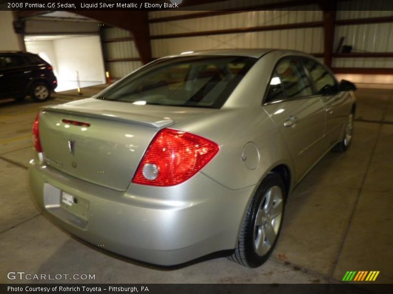 Liquid Silver Metallic / Ebony Black 2008 Pontiac G6 Sedan
