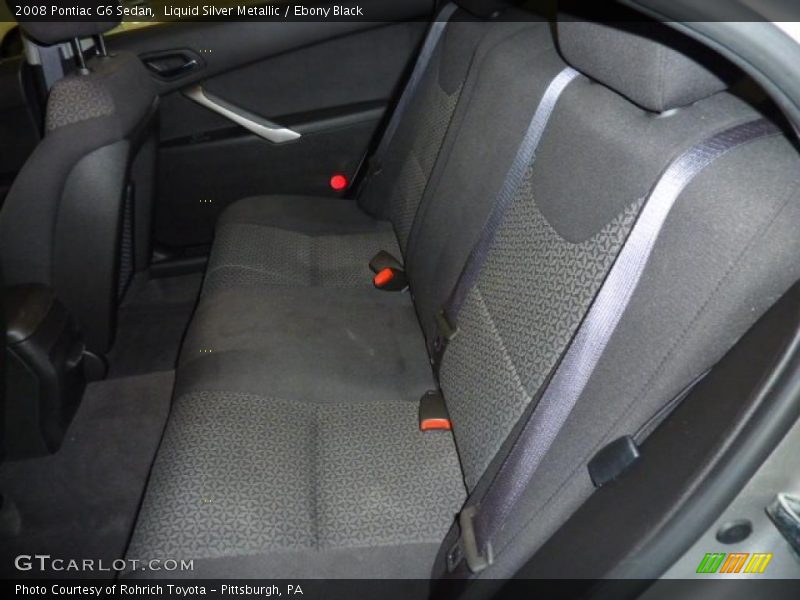 Liquid Silver Metallic / Ebony Black 2008 Pontiac G6 Sedan