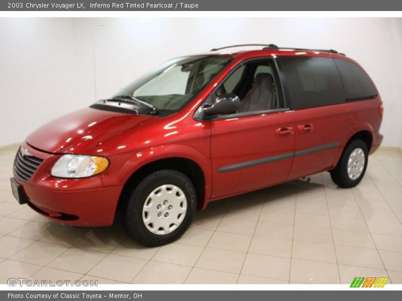 Inferno Red Tinted Pearlcoat / Taupe 2003 Chrysler Voyager LX