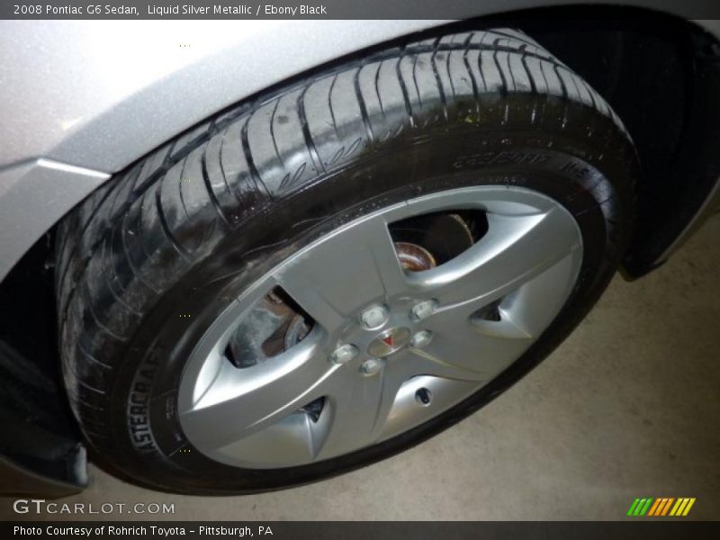 Liquid Silver Metallic / Ebony Black 2008 Pontiac G6 Sedan
