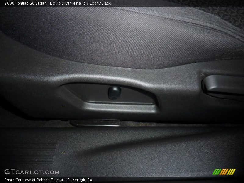 Liquid Silver Metallic / Ebony Black 2008 Pontiac G6 Sedan