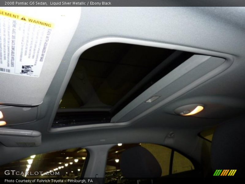 Liquid Silver Metallic / Ebony Black 2008 Pontiac G6 Sedan