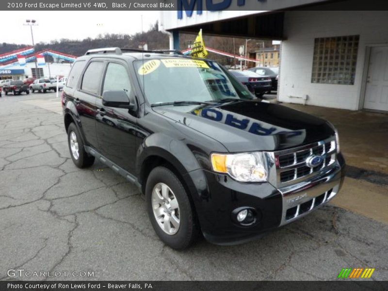Black / Charcoal Black 2010 Ford Escape Limited V6 4WD