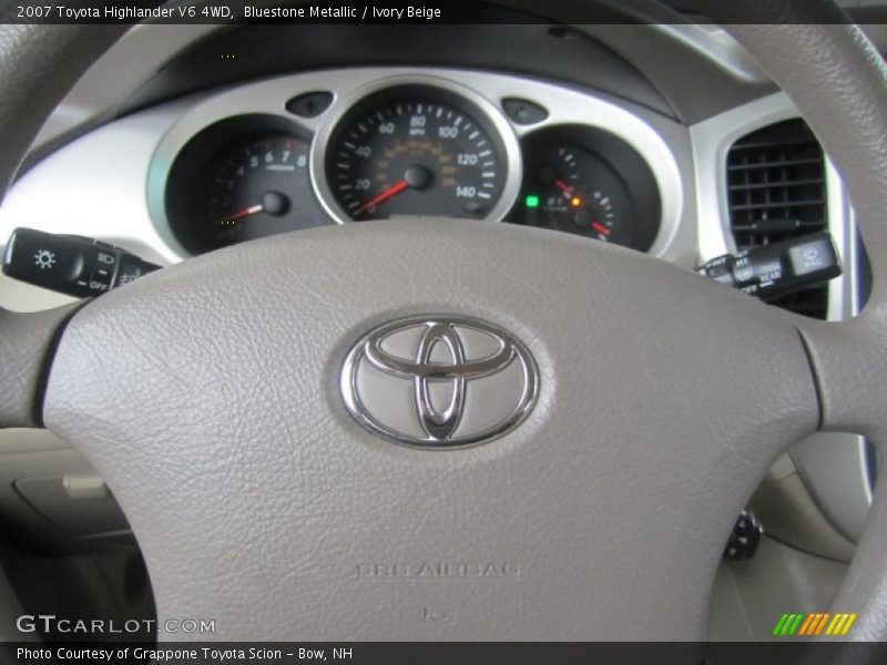Bluestone Metallic / Ivory Beige 2007 Toyota Highlander V6 4WD