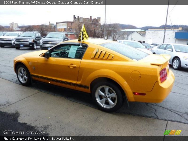 Grabber Orange / Dark Charcoal 2008 Ford Mustang V6 Deluxe Coupe