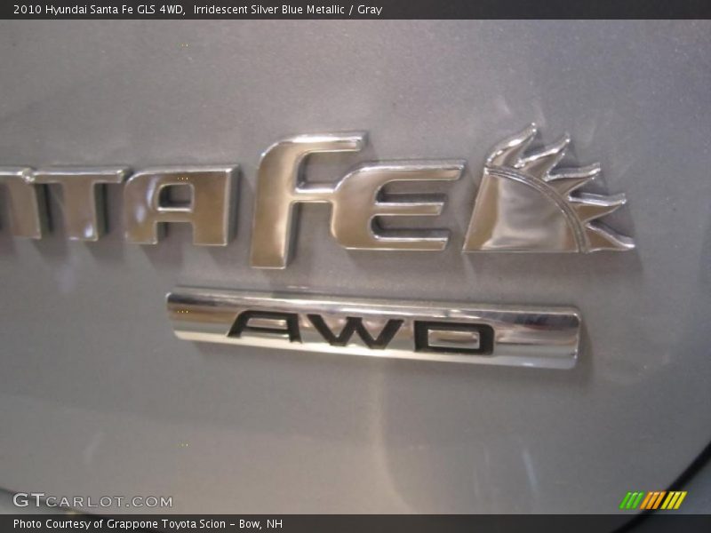 Irridescent Silver Blue Metallic / Gray 2010 Hyundai Santa Fe GLS 4WD