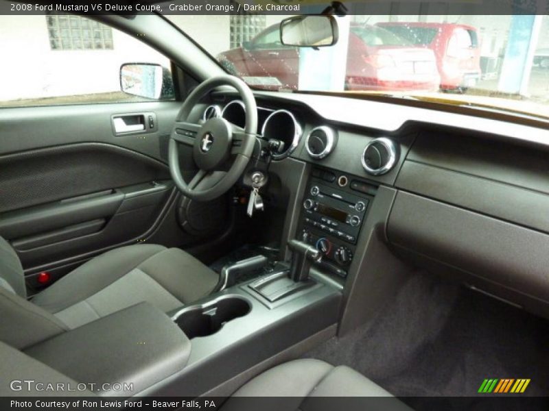 Grabber Orange / Dark Charcoal 2008 Ford Mustang V6 Deluxe Coupe