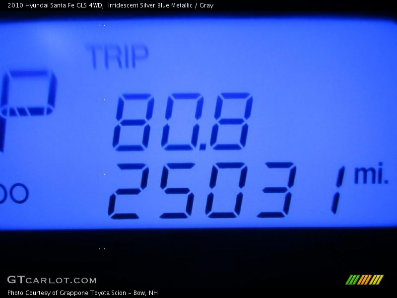 Irridescent Silver Blue Metallic / Gray 2010 Hyundai Santa Fe GLS 4WD