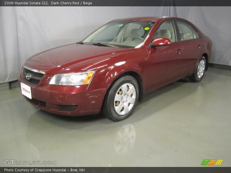 Dark Cherry Red / Beige 2008 Hyundai Sonata GLS
