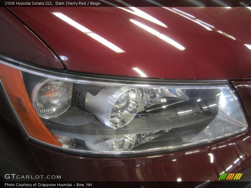 Dark Cherry Red / Beige 2008 Hyundai Sonata GLS