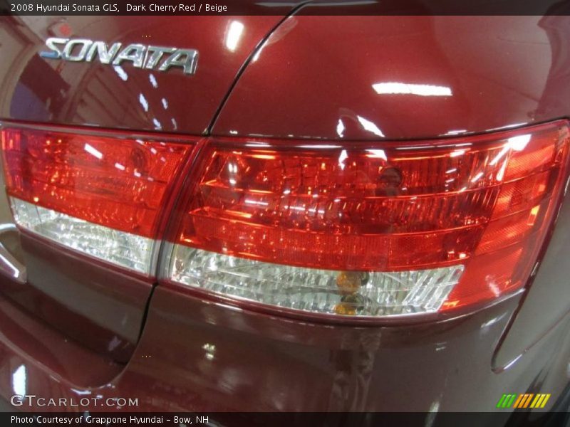 Dark Cherry Red / Beige 2008 Hyundai Sonata GLS