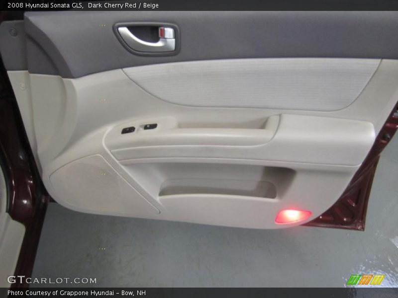 Dark Cherry Red / Beige 2008 Hyundai Sonata GLS