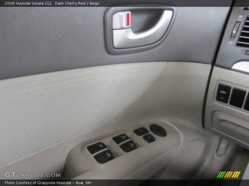 Dark Cherry Red / Beige 2008 Hyundai Sonata GLS