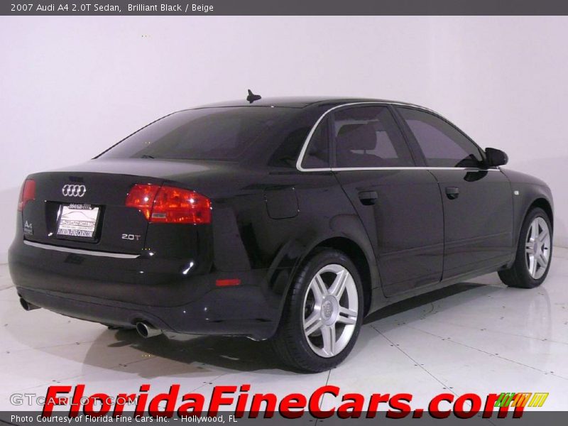 Brilliant Black / Beige 2007 Audi A4 2.0T Sedan