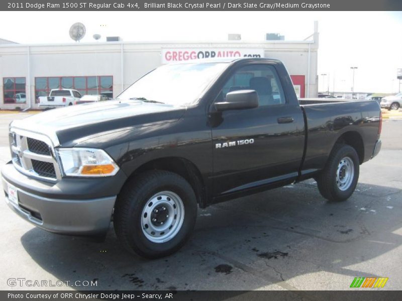Brilliant Black Crystal Pearl / Dark Slate Gray/Medium Graystone 2011 Dodge Ram 1500 ST Regular Cab 4x4