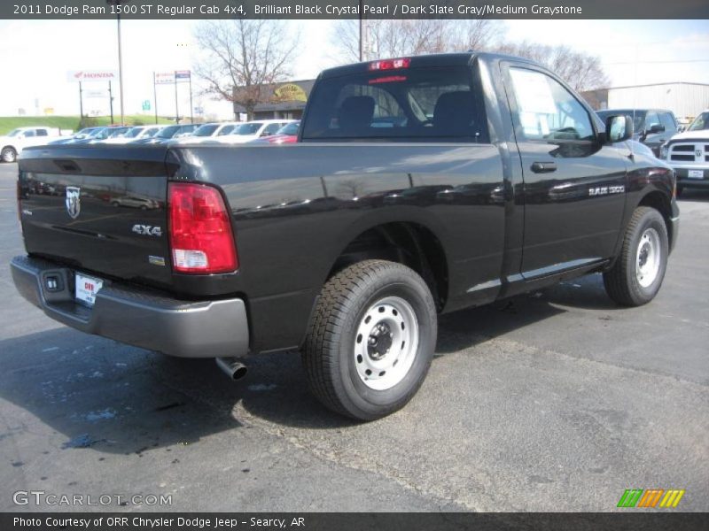 Brilliant Black Crystal Pearl / Dark Slate Gray/Medium Graystone 2011 Dodge Ram 1500 ST Regular Cab 4x4