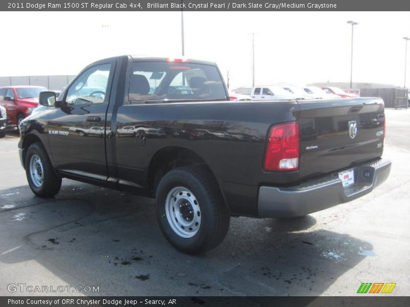 Brilliant Black Crystal Pearl / Dark Slate Gray/Medium Graystone 2011 Dodge Ram 1500 ST Regular Cab 4x4