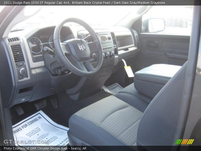 Brilliant Black Crystal Pearl / Dark Slate Gray/Medium Graystone 2011 Dodge Ram 1500 ST Regular Cab 4x4
