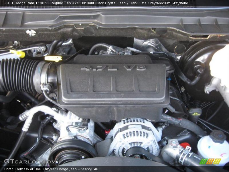 Brilliant Black Crystal Pearl / Dark Slate Gray/Medium Graystone 2011 Dodge Ram 1500 ST Regular Cab 4x4