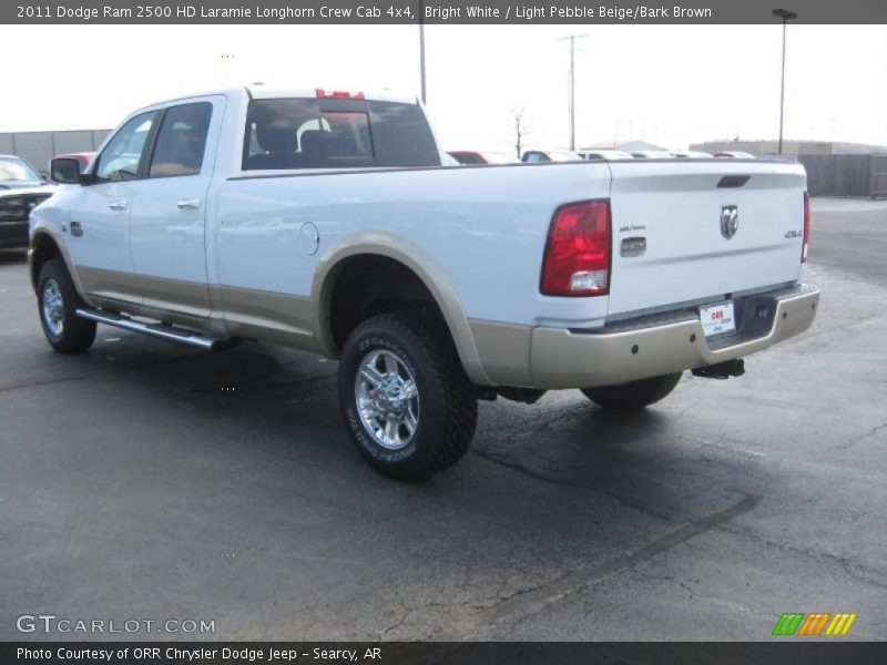 Bright White / Light Pebble Beige/Bark Brown 2011 Dodge Ram 2500 HD Laramie Longhorn Crew Cab 4x4