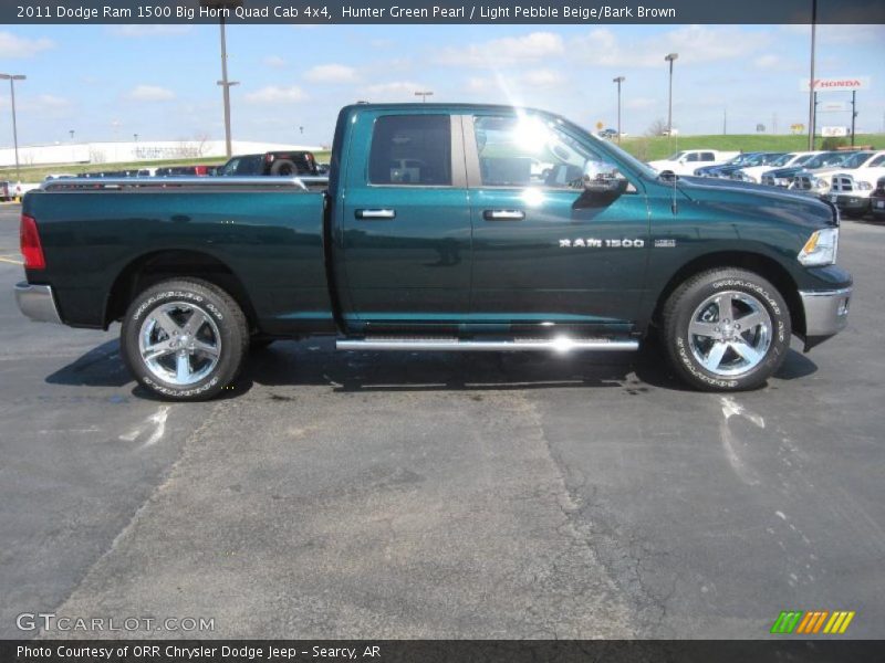 Hunter Green Pearl / Light Pebble Beige/Bark Brown 2011 Dodge Ram 1500 Big Horn Quad Cab 4x4