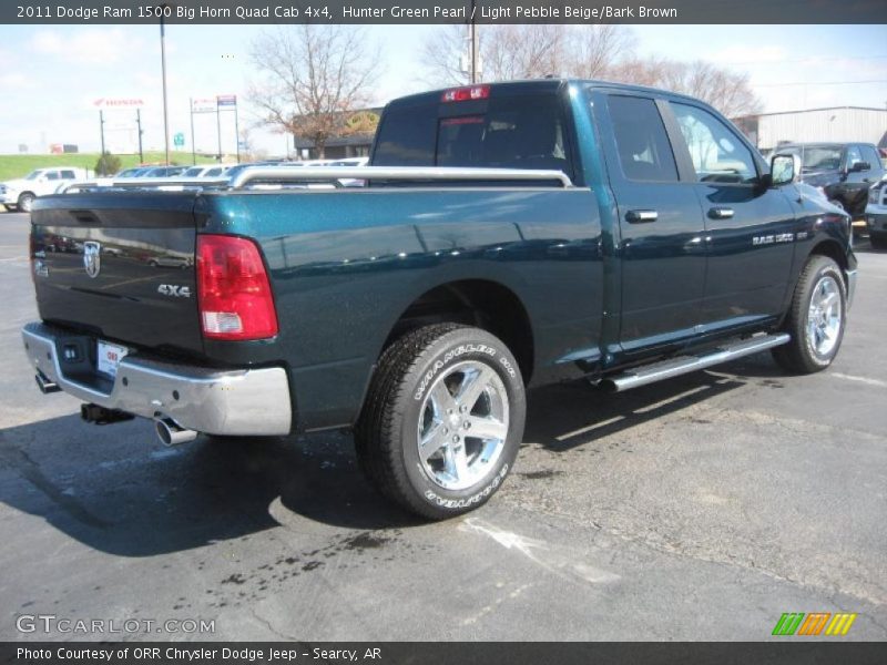 Hunter Green Pearl / Light Pebble Beige/Bark Brown 2011 Dodge Ram 1500 Big Horn Quad Cab 4x4
