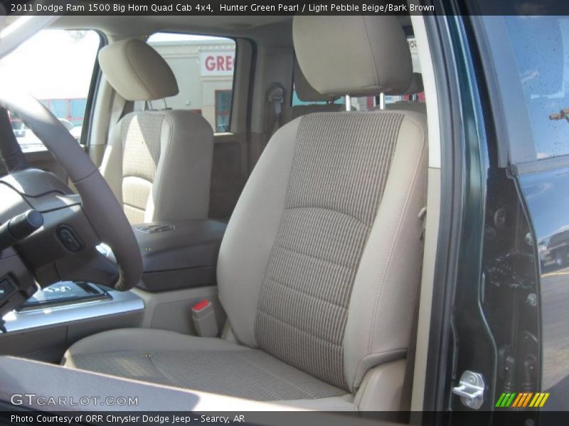 Hunter Green Pearl / Light Pebble Beige/Bark Brown 2011 Dodge Ram 1500 Big Horn Quad Cab 4x4