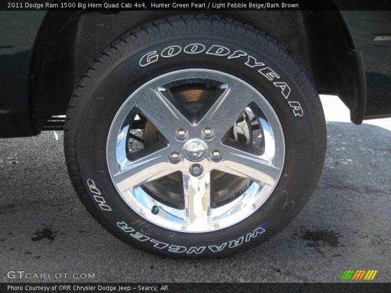 Hunter Green Pearl / Light Pebble Beige/Bark Brown 2011 Dodge Ram 1500 Big Horn Quad Cab 4x4