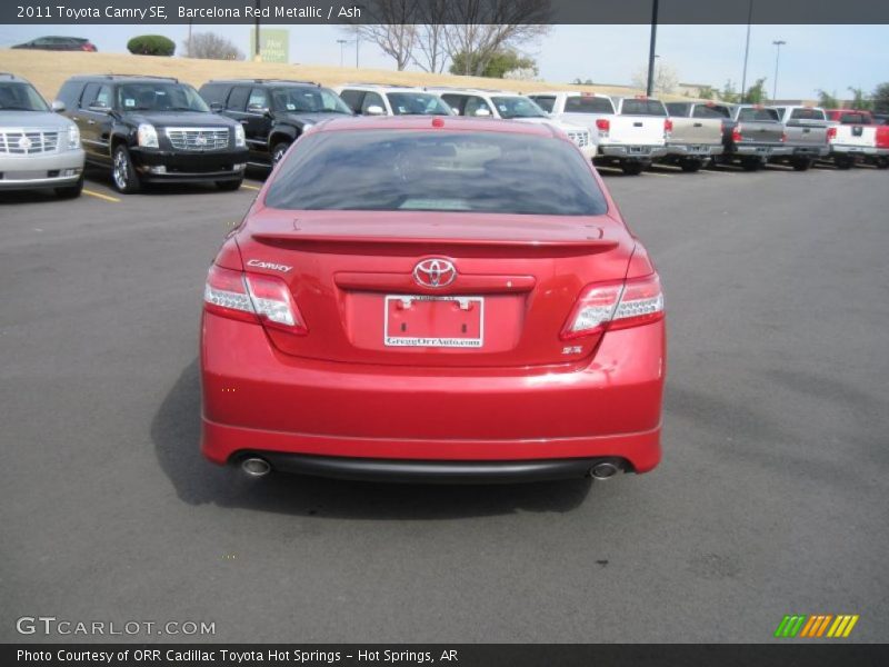 Barcelona Red Metallic / Ash 2011 Toyota Camry SE