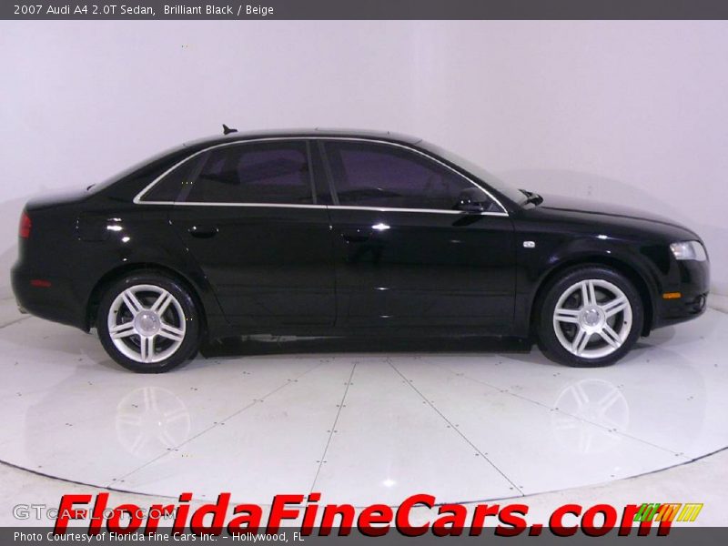 Brilliant Black / Beige 2007 Audi A4 2.0T Sedan