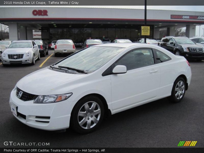 Taffeta White / Gray 2010 Honda Civic LX Coupe
