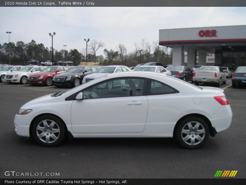 Taffeta White / Gray 2010 Honda Civic LX Coupe