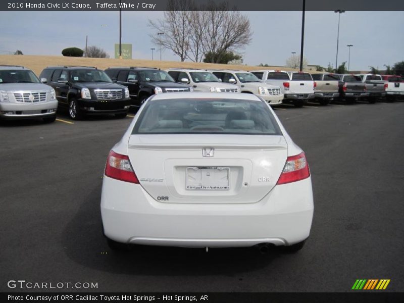 Taffeta White / Gray 2010 Honda Civic LX Coupe