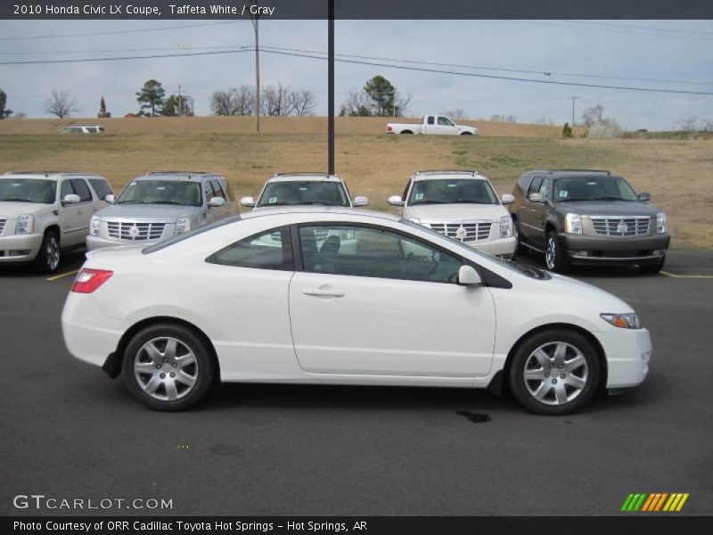 Taffeta White / Gray 2010 Honda Civic LX Coupe