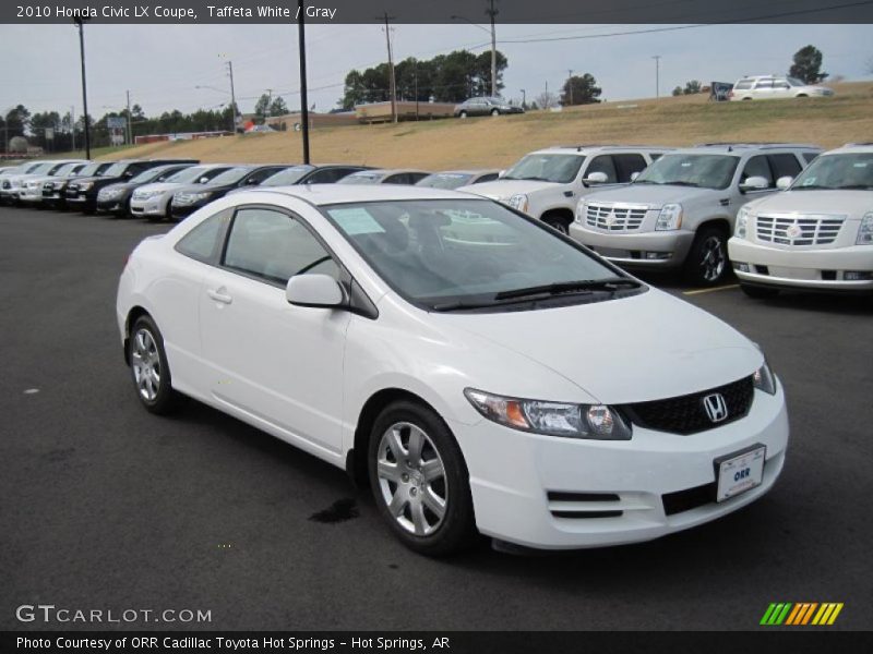 Taffeta White / Gray 2010 Honda Civic LX Coupe