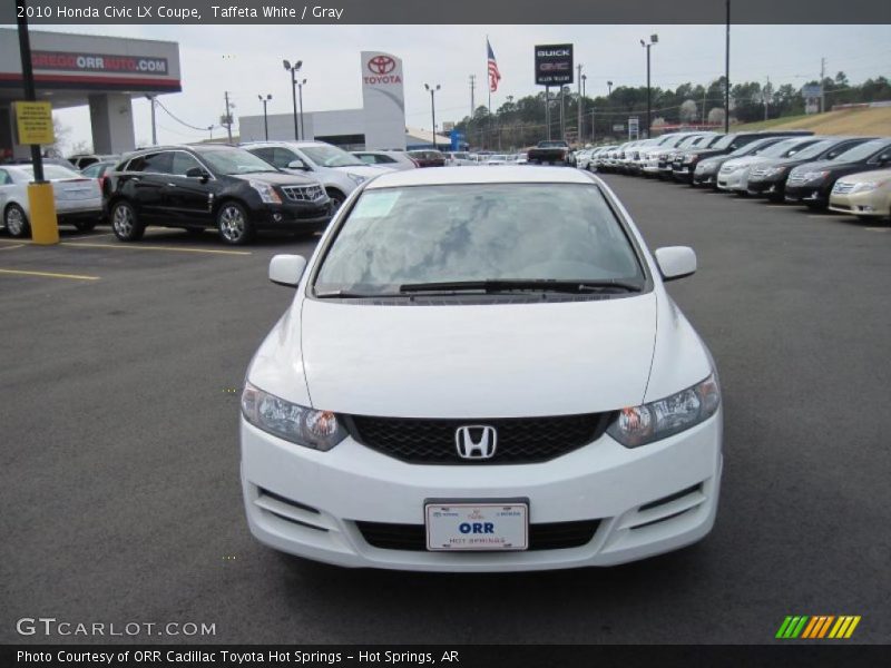 Taffeta White / Gray 2010 Honda Civic LX Coupe