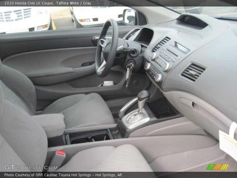 Taffeta White / Gray 2010 Honda Civic LX Coupe