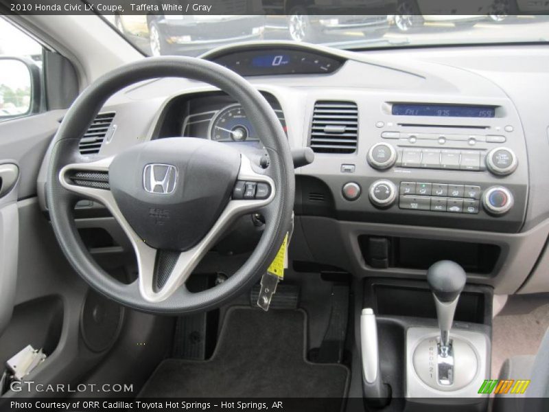 Taffeta White / Gray 2010 Honda Civic LX Coupe