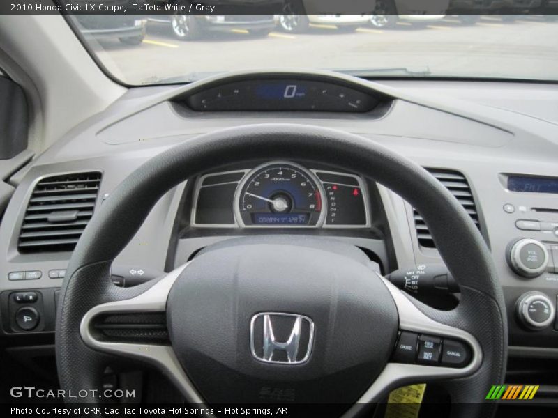 Taffeta White / Gray 2010 Honda Civic LX Coupe