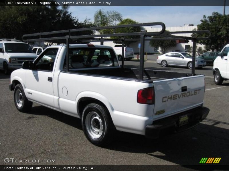 Summit White / Medium Gray 2002 Chevrolet S10 Regular Cab