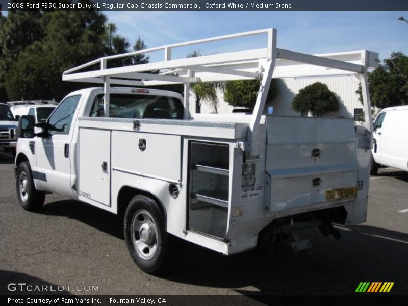Oxford White / Medium Stone 2008 Ford F350 Super Duty XL Regular Cab Chassis Commercial