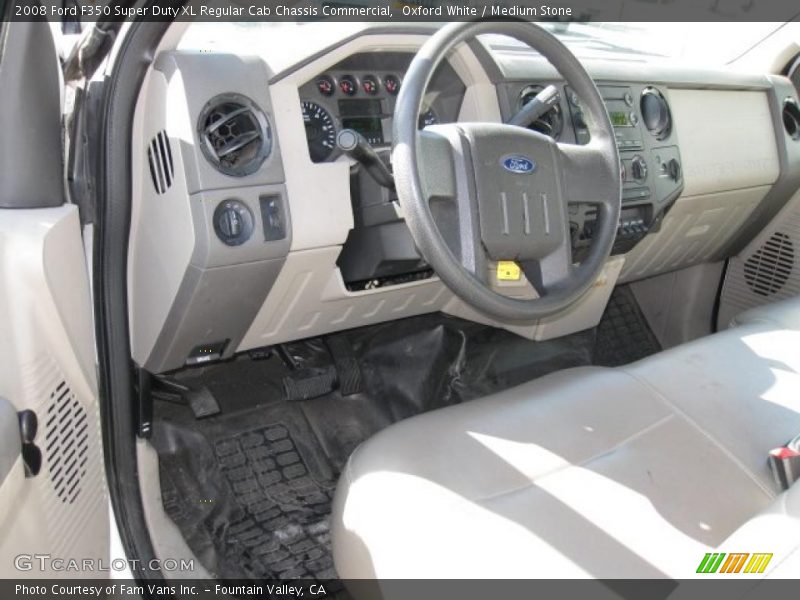  2008 F350 Super Duty XL Regular Cab Chassis Commercial Medium Stone Interior