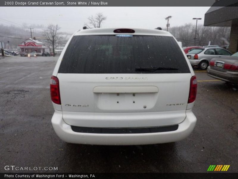 Stone White / Navy Blue 2003 Dodge Grand Caravan Sport