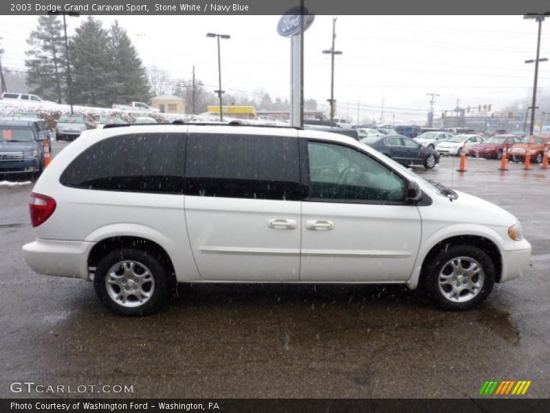 Stone White / Navy Blue 2003 Dodge Grand Caravan Sport